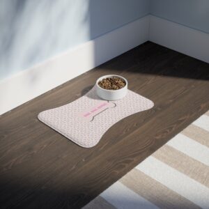Pickleball Pet Feeding Mat for Dogs | Dink. Wag. Repeat. Pink