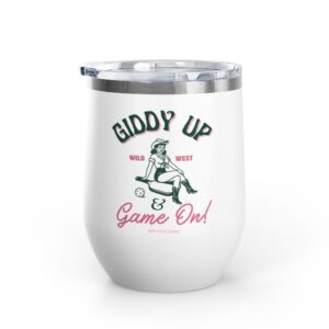 Giddy Up and Game On | 12oz Wine Tumbler