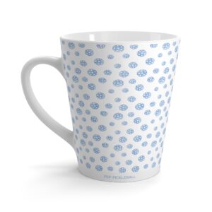 Blue Pickleball Dot Pattern | 12oz Latte Mug