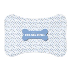 Pickleball Pet Feeding Mat for Dogs | Dink. Wag. Repeat. Blue